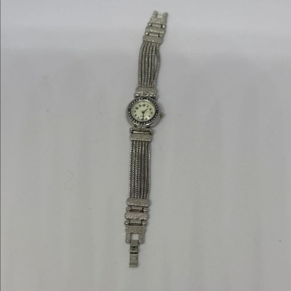 Vintage Silver Watch with Multi Chain Japan movt